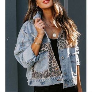 Leopard Denim Jacket
